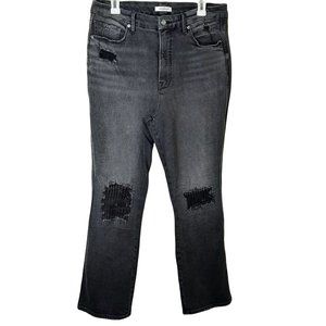 Good American Good Curve Black Patchwork High Rise Jean's 15/33